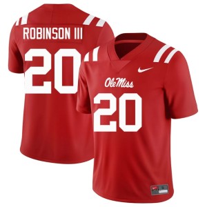 #20 Anthony Robinson III Red College Football University of Mississippi Limited Mens Jersey 360331-892