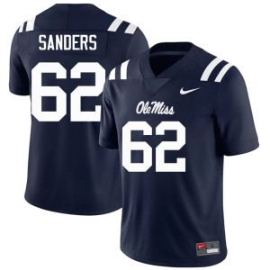 #62 Limited Brycen Sanders Navy University of Mississippi Men's College Football Jersey 250548-969
