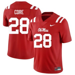 #28 Red Dante Core Mens NCAA Ole Miss College Football Jerseys 537064-597