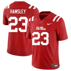 #23 Hotty Toddy Stitched Men's College Football Red George Hamsley Jersey 605764-391