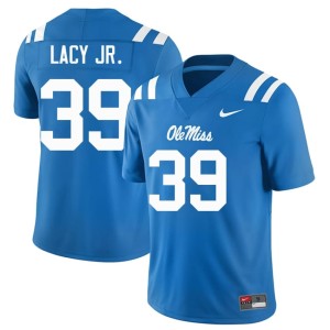 #39 Stitched College Football Gerald Lacy Jr. Men Miss Rebels Powder Blue Jerseys 482185-109
