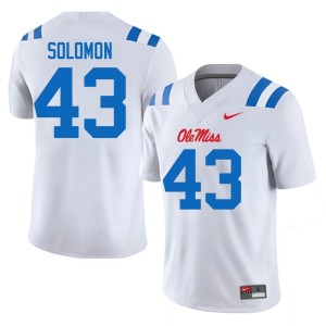 #43 University of Mississippi Isreal Solomon Player College Football Men's White Jersey 793141-560