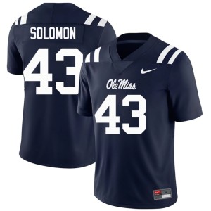 #43 Mens College Football Alumni Navy Isreal Solomon Mississippi Jersey 144104-206