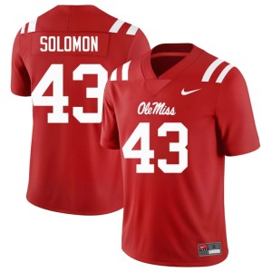 #43 Red Isreal Solomon Ole Mississippi Rebels Official College Football Men's Jersey 207469-981