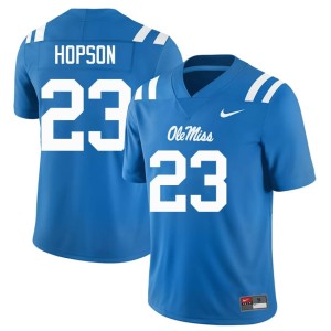 #23 Ole Miss Rebels College Football Powder Blue Embroidery Mens Jarcoby Hopson Jersey 739680-259