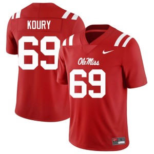 #69 University of Mississippi 2026-27 Joe Koury Red Men College Football Jersey 133791-134