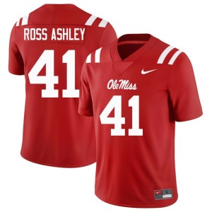 #41 NCAA College Football Red Ole Mississippi Rebels Men John Ross Ashley Jersey 862763-102