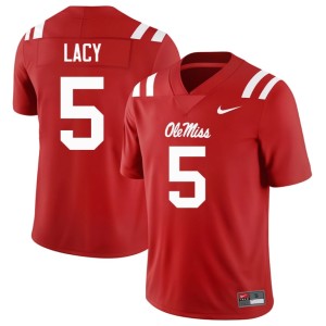 #5 Men's Kewan Lacy Red UM Rebels College Football Alumni Jersey 892037-614