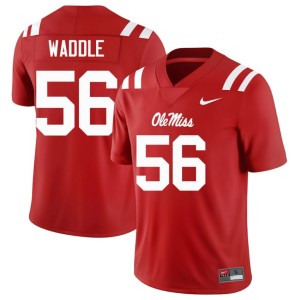 #56 Red College Football Mason Waddle Miss Rebels Alumni Mens Jerseys 470063-712