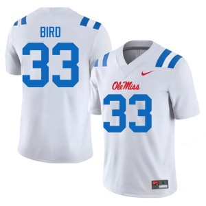 #33 Mens Oscar Bird Ole Miss Rebels Embroidery White College Football Jerseys 872585-721