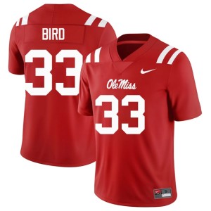 #33 Red Oscar Bird College Football High School Ole Mississippi Men Jersey 410340-618