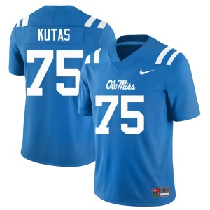#75 2026-27 Patrick Kutas College Football Men Powder Blue Miss Rebels Jerseys 575015-299
