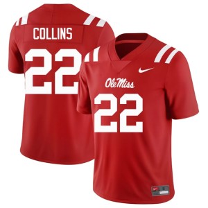 #22 Red College Football Raymond Collins Mens Forward Rebels 2026-27 Jersey 930257-822