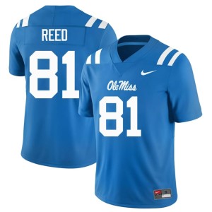 #81 College Football Limited Samari Reed Ole Miss Rebels Powder Blue Men's Jerseys 798487-946