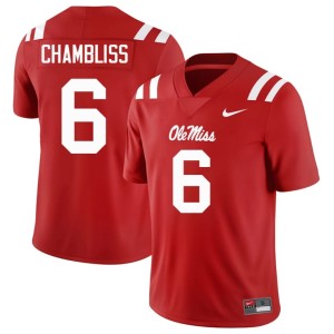 #6 Trinidad Chambliss High School Red Rebels Men's College Football Jerseys 338000-869