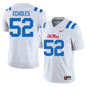 #52 Limited Will Echoles College Football White Men's Ole Miss Jersey 255983-472