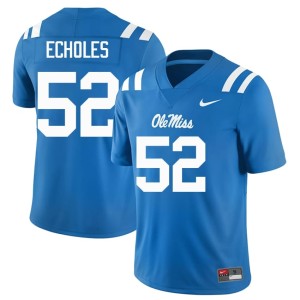 #52 Alumni Will Echoles Powder Blue Men's Mississippi Rebels College Football Jerseys 785841-900