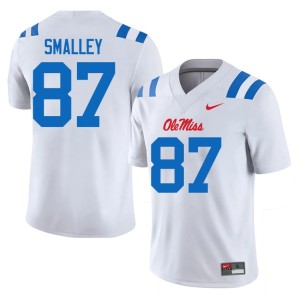 #87 University of Mississippi College Football Player White Mens Wyatt Smalley Jerseys 703006-225