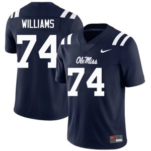 #74 Ben Williams Forward Rebels Navy College Football Mens Stitched Jersey 328033-344