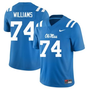 #74 College Football Forward Rebels Men Replica Powder Blue Ben Williams Jerseys 483257-937
