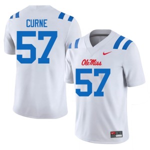 #57 UM Rebels University College Football Carius Curne Mens White Jersey 365433-634