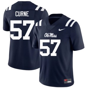 #57 Player Men College Football Navy Carius Curne UM Rebels Jerseys 523890-315