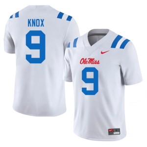 #9 Ole Miss Rebels White Dawson Knox High School College Football Men Jerseys 959354-695