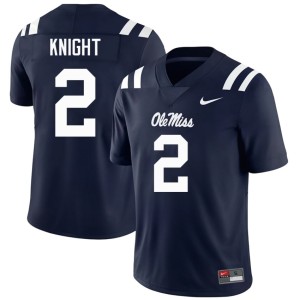 #2 Deuce Knight High School Navy College Football Mens Ole Mississippi Jerseys 152362-335