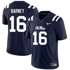 #16 Mens Dorian Barney College Football Ole Mississippi Rebels Official Navy Jersey 106770-525