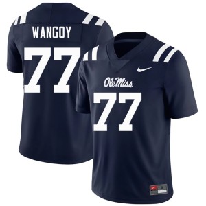 #77 Navy College Football Mens Enoch Wangoy 2026 Ole Mississippi Rebels Jerseys 317702-405