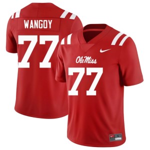 #77 Mens 2026-27 Miss Rebels Red College Football Enoch Wangoy Jersey 887373-250