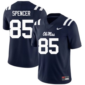 #85 College Football UM Rebels Navy Men Player Isaiah Spencer Jersey 806680-282