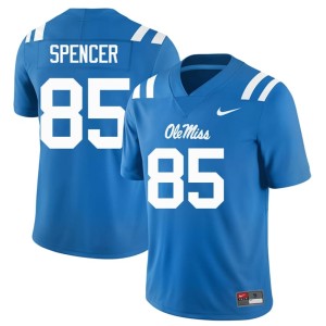 #85 Alumni College Football Isaiah Spencer Powder Blue Men's Ole Miss Rebels Jerseys 697747-368