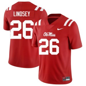 #26 2026 JT Lindsey University of Mississippi Red College Football Men's Jersey 432257-740