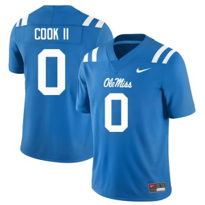 #0 Men College Football Powder Blue 2026 Johntay Cook II University of Mississippi Jersey 876102-291