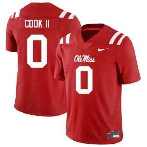 #0 College Football Johntay Cook II Red Men University Ole Miss Rebels Jersey 247148-845