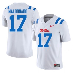 #17 Alumni Men's Mississippi College Football Jonathan Maldonado White Jersey 394303-459