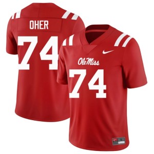 #74 College Football Men's Red Michael Oher Hotty Toddy NCAA Jersey 188120-965