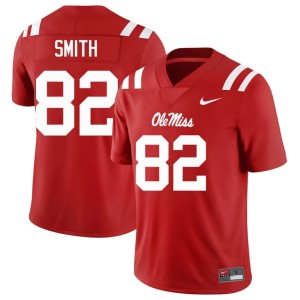 #82 Mississippi College Football Red 2026 Mens Michael Smith Jersey 815188-431