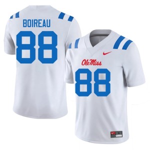 #88 Miss Rebels University Michai Boireau Men's White College Football Jersey 629834-767