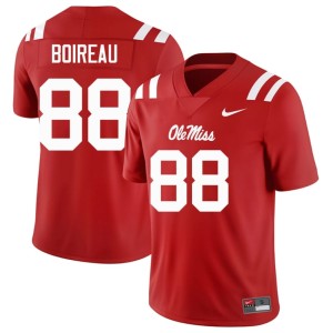 #88 Michai Boireau Game Red Men's University of Mississippi College Football Jerseys 683821-712
