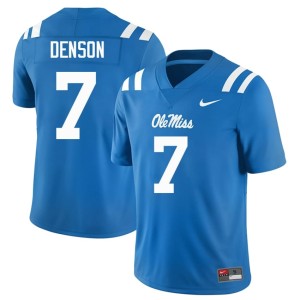 #7 Ole Mississippi Rebels Sharif Denson Mens Powder Blue College Football 2026 Jersey 169681-791