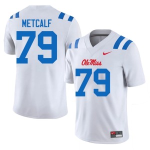 #79 Ole Mississippi Rebels University Terrence Metcalf White Mens College Football Jersey 300102-615