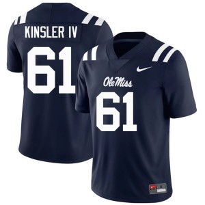 #61 Forward Rebels Tommy Kinsler IV 2026-27 Mens Navy College Football Jerseys 887569-775