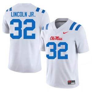 #32 White Victor Lincoln Jr. College Football 2026 Ole Miss Men Jersey 962719-944