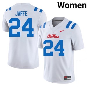 #24 2026 Andy Jaffe Women White Ole Miss College Football Jersey 876695-931