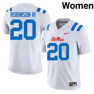 #20 College Football Alumni Miss Rebels White Women's Anthony Robinson III Jerseys 492089-180