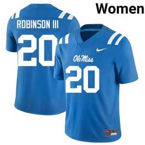 #20 Women College Football Powder Blue Anthony Robinson III 2026 Ole Miss Jersey 778645-160
