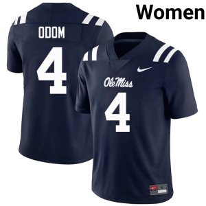 #4 Navy College Football Women Ole Miss Rebels Caleb Odom 2026-27 Jerseys 730384-542