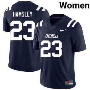 #23 Player George Hamsley Womens Navy College Football Hotty Toddy Jerseys 160465-200